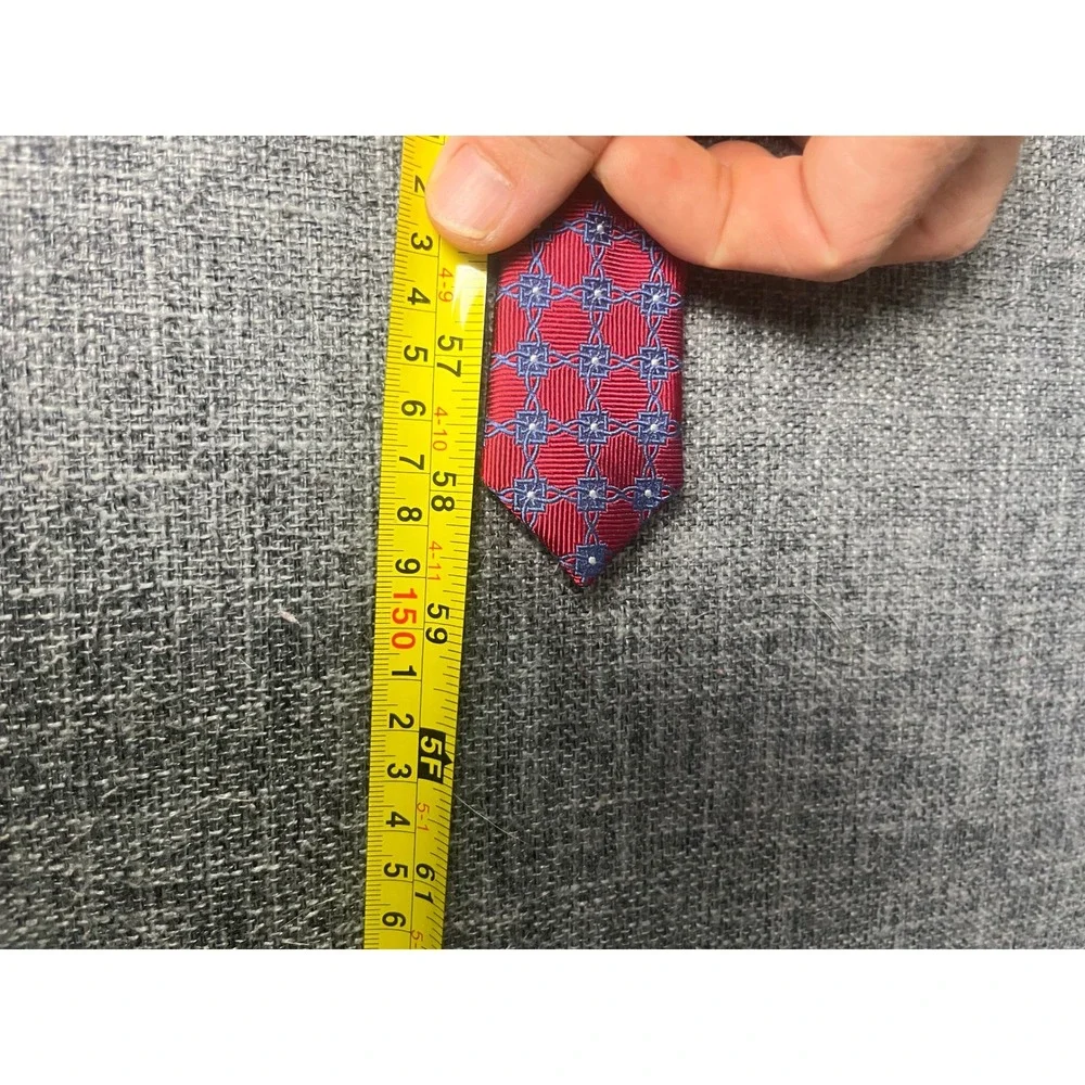 Jos. A. Bank Executive Collection Red Blue Geometric Silk Necktie 3.25